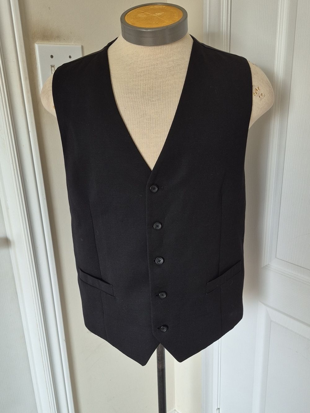 Pronto Uomo Black Men's Five-Button Dress Vest